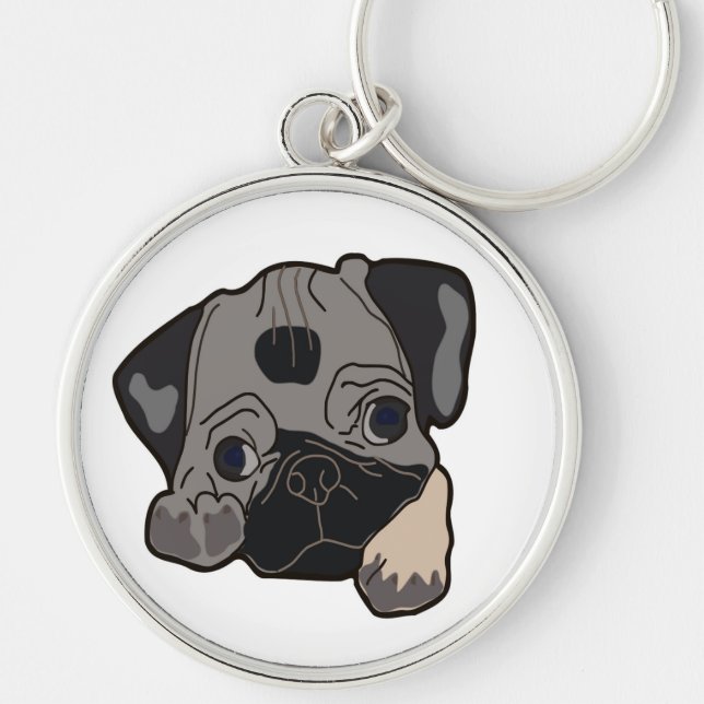 PUG PUPPY KEYCHAIN (Front)