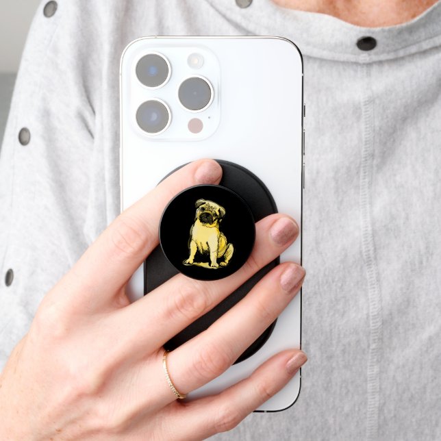 Pug puppy PopSocket (Hand)