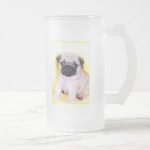 Pug puppy tall frosted mug