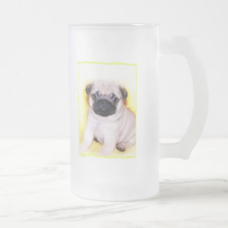 Pug puppy tall frosted mug