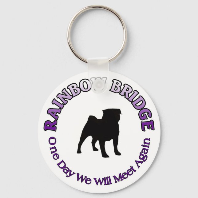 PUG RAINBOW BRIDGE SYMPATHY KECHAIN KEYCHAIN (Front)
