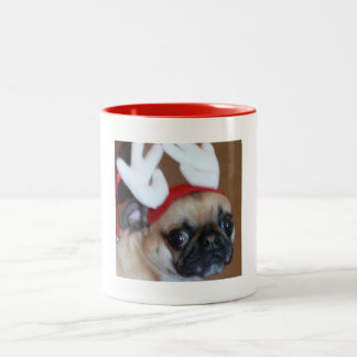 Pug Reindeer Mug