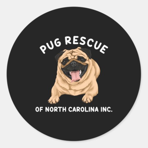 Pug Rescue Of North Carolina Inc Classic Round Sticker