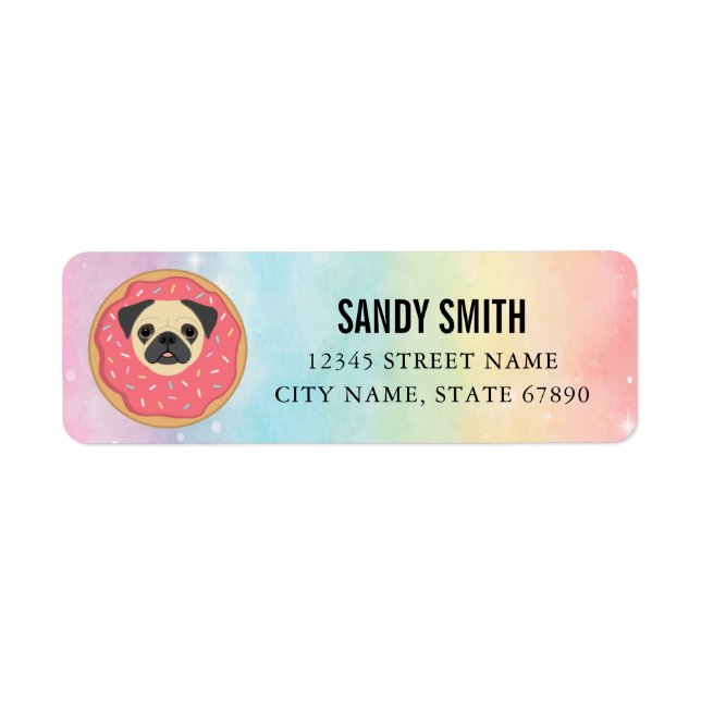 Pug Return Address Labels (Front)