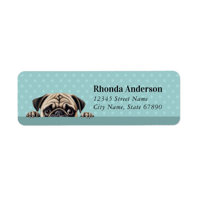 Pug Return Address Labels (Front)