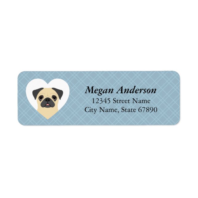 Pug Return Address Labels (Front)