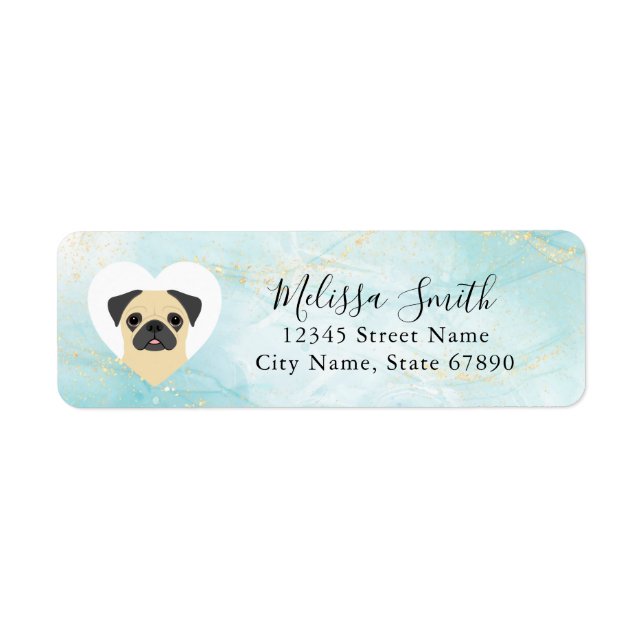 Pug Return Address Labels (Front)