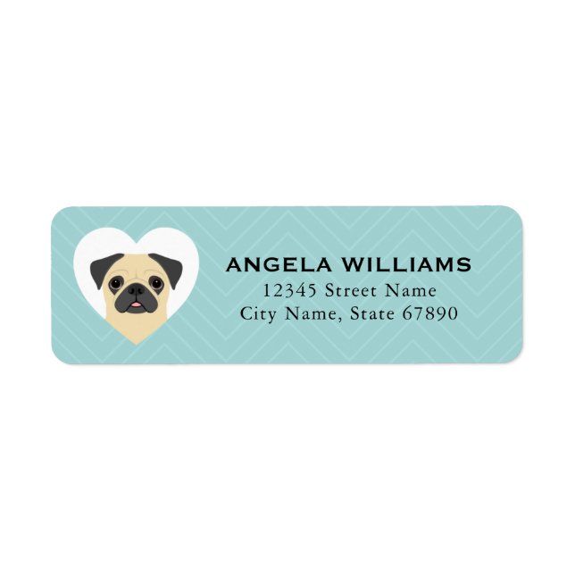 Pug Return Address Labels (Front)