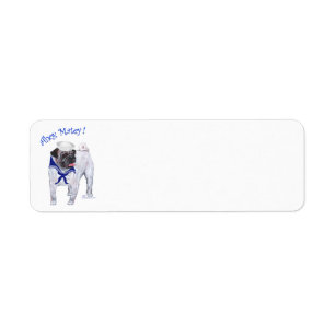 Pug Sailor Label