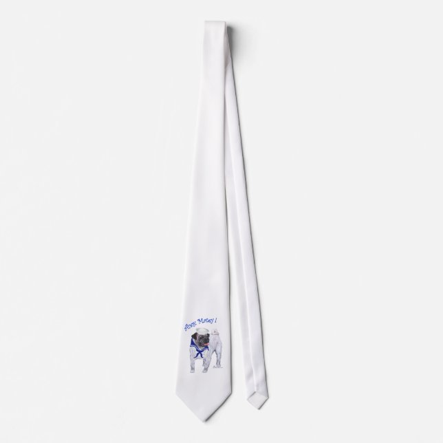 Pug Sailor Neck Tie (Front)