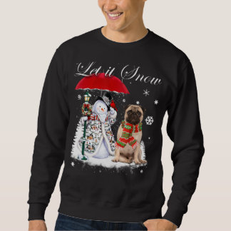 Pug Santa Dog Christmas Snowman Xmas Pajama Sweatshirt