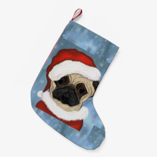 Pug Santa Small Christmas Stocking