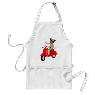 Pug Scooter Adult Apron