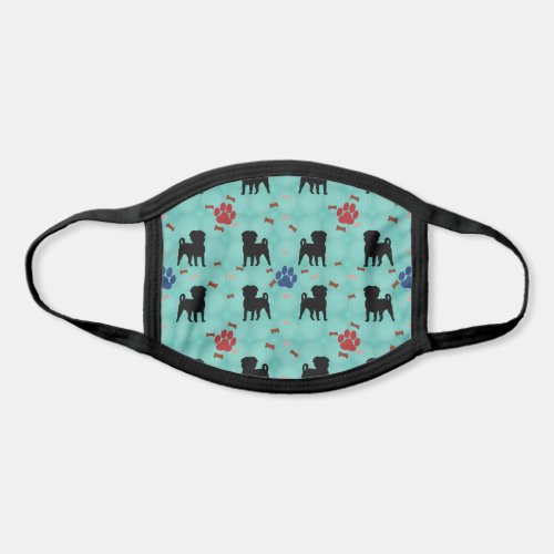 Pug Shadow Tiled Face Mask