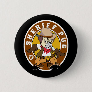 Pug Sheriff BUtton