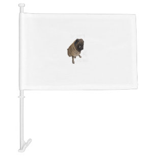 Pug shirt, Don't Scare Me I Fart Easily, Funny Shi Car Flag