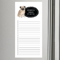 Pug Shopping List Magnetic Notepad