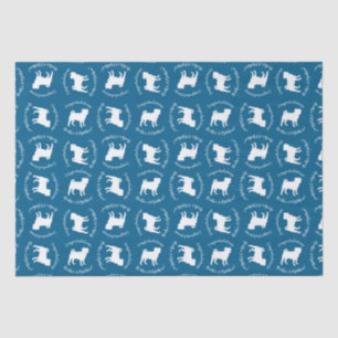 Pug Silhouette Baby Shower Tissue Paper