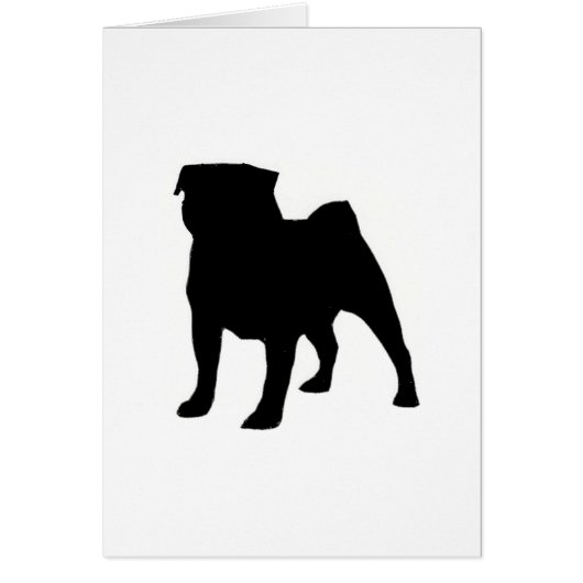 pug silhouette cards (Front)