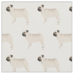 Pug Silhouette Tiled Fabric - Basic