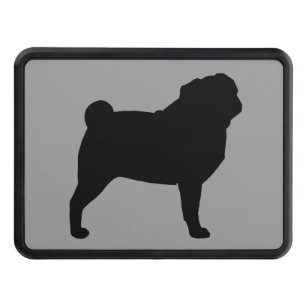 Pug Silhouette Tow Hitch Cover