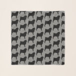 Pug Silhouettes Pattern Scarf<br><div class="desc">Pug Lover's Scarf</div>