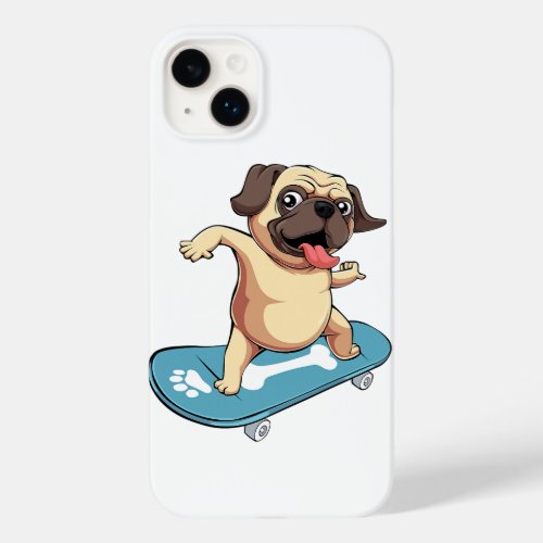 Pug Skateboarding Cute Dog Cool Skater Pet Lover Case_Mate iPhone 14 Plus Case