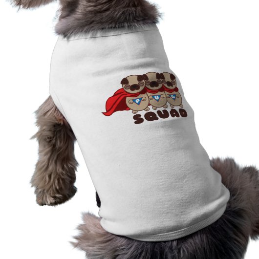 Pug Squad Pugs To The Rescue Dog Tee Shirt (Back)
