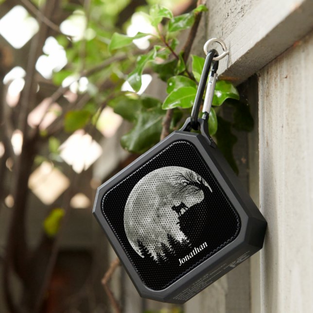 Pug Stand On Mountain Spooky Halloween Moon Bluetooth Speaker (Inisitu)