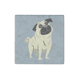 Pug Stone Magnet