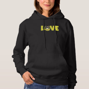 Pug Sunflower Love Floral Flowers Dog Puppy Dad Mo Hoodie