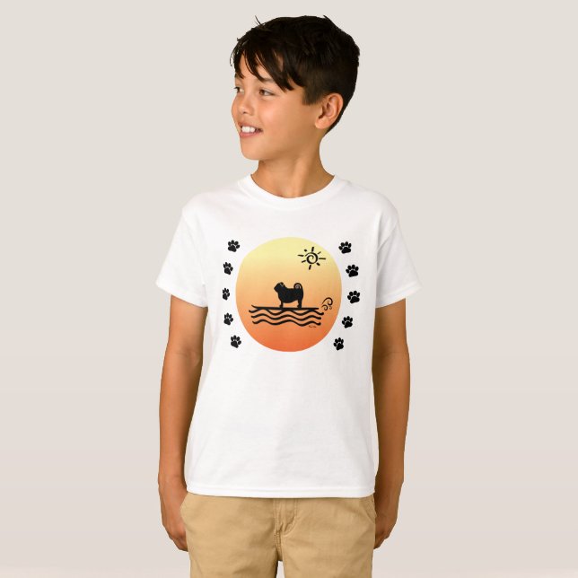 Pug Surf T-Shirt (Front Full)