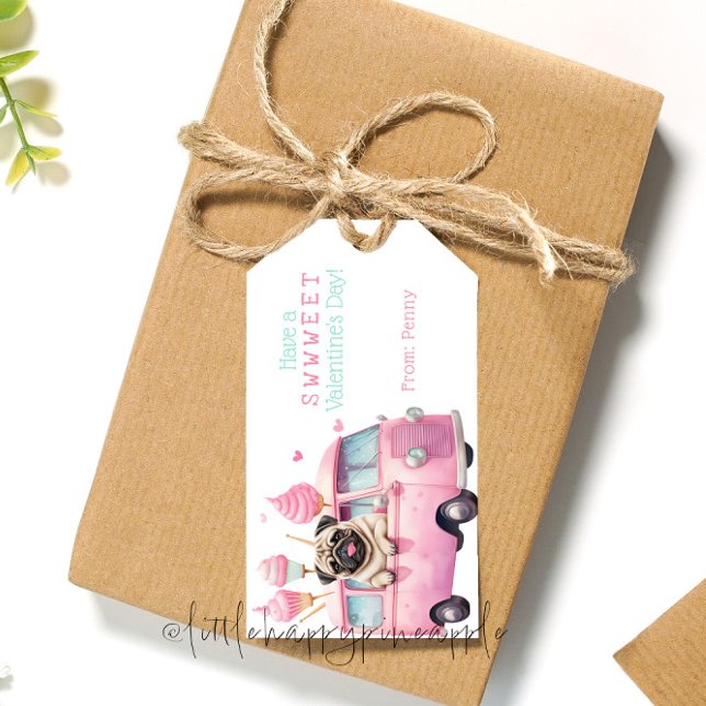 Pug sweet valentine's day gift tag (Creator Uploaded)