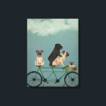 Pug Tandem Canvas Print<br><div class="desc">Pug Tandem by Fabfunky. Features pugs riding a bicycle in a whimsical,  steampunk style. | 192044D</div>