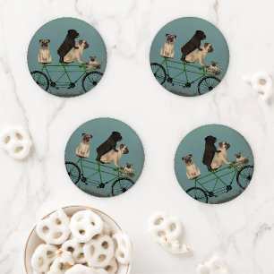 Pug Tandem Coaster Set