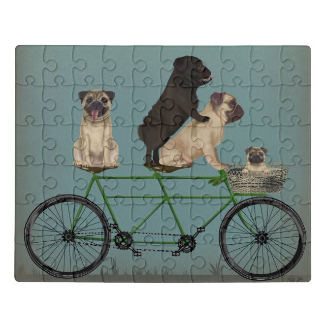 Pug Tandem Jigsaw Puzzle (Puzzle Horizontal)