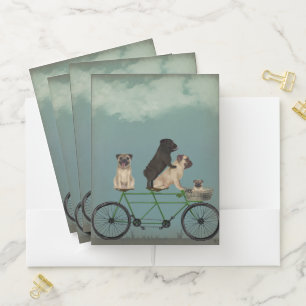 Pug Tandem Pocket Folder