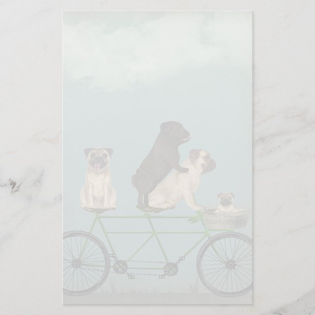Pug Tandem Stationery (Front)