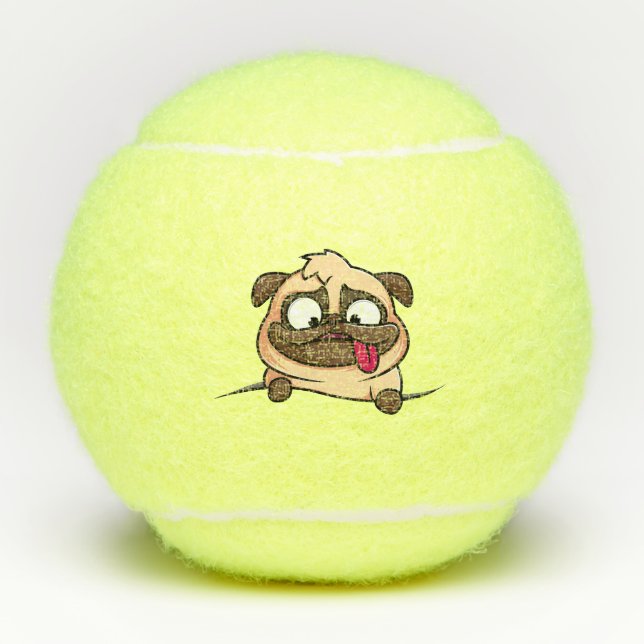 Pug Tennis Balls (Front)