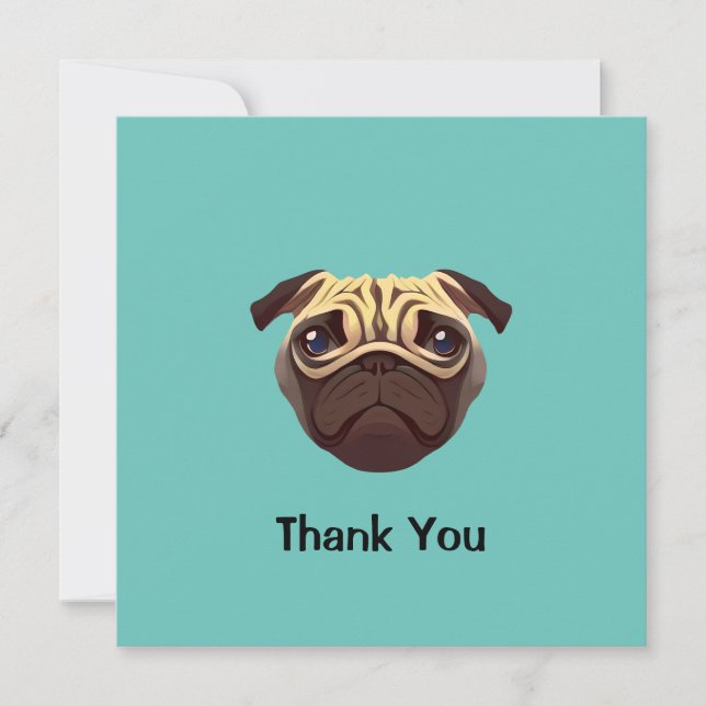 Pug Thank you Invitation (Front)