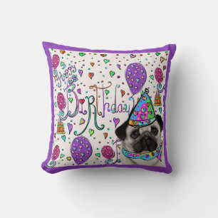 PUG THROW PILLOW