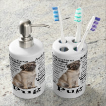 Pug Traits Bathroom Set Pug Traits Bathroom Set