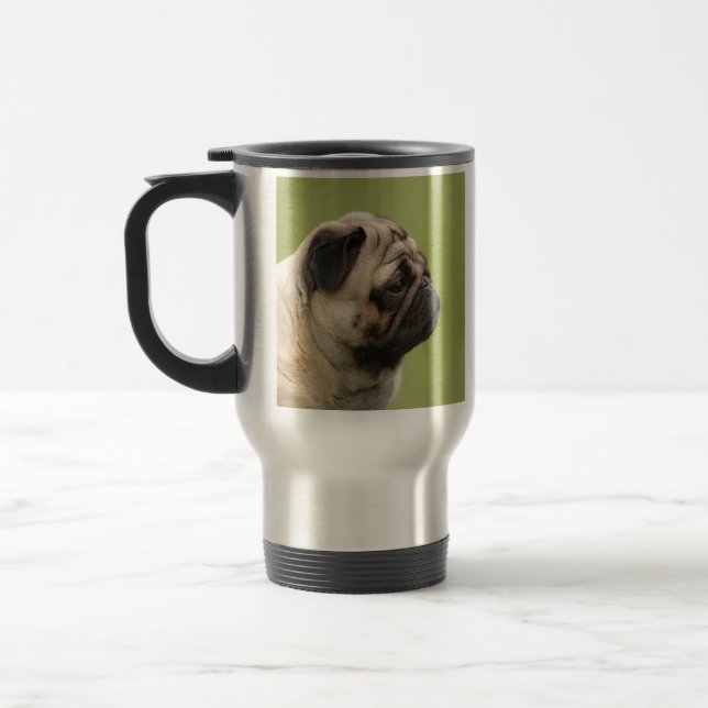 Pug Travel Mug (Left)