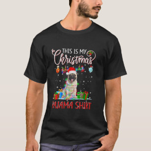 Pug Tree Light Dog Xmas This Is My Christmas Pajam T-Shirt