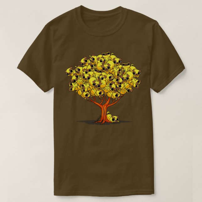 Pug Tree T-Shirt (Design Front)