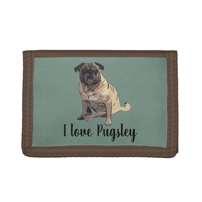 Pug Tri-fold Wallet (Front)