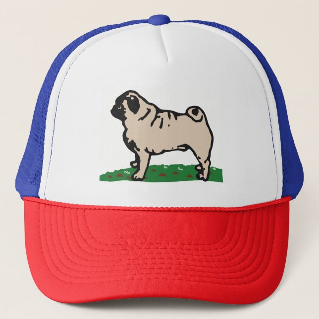 Pug Trucker Hat (Front)