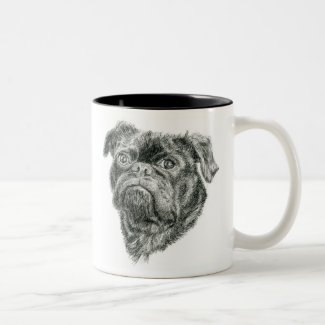 Pug Two-Tone Coffee Mug