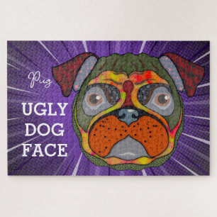Pug ugly dog face 1000 piece   jigsaw puzzle