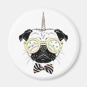 Pug Unicorn   Be Unique Magnet